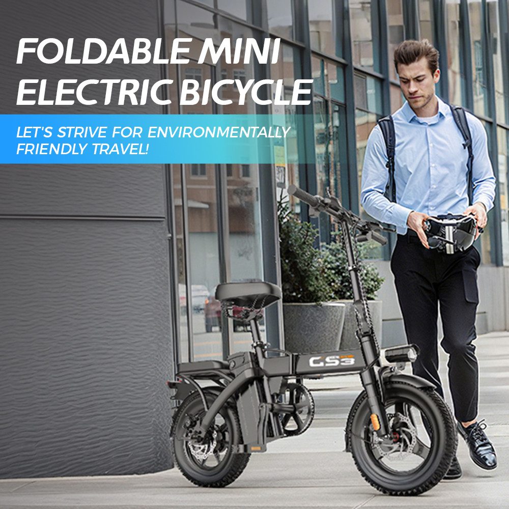 E-Bike Cityrad 14 Zoll Klapprad Elektrofahrrad 48V 15Ah City Pedelec faltbar Korb